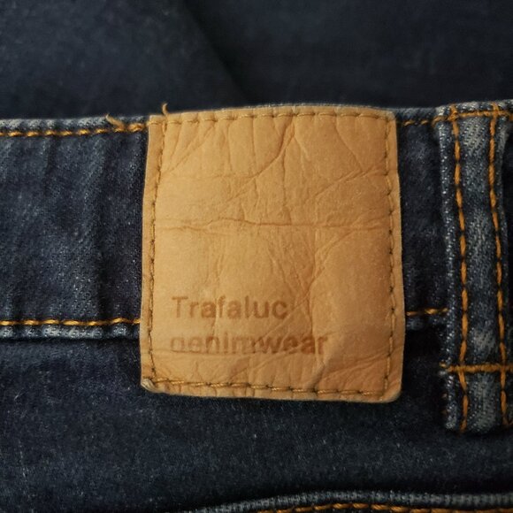 Zara Trafaluc Jeans Size 8 Mid Rise Skinny Dark Wash Blue Denim - Picture 7 of 9